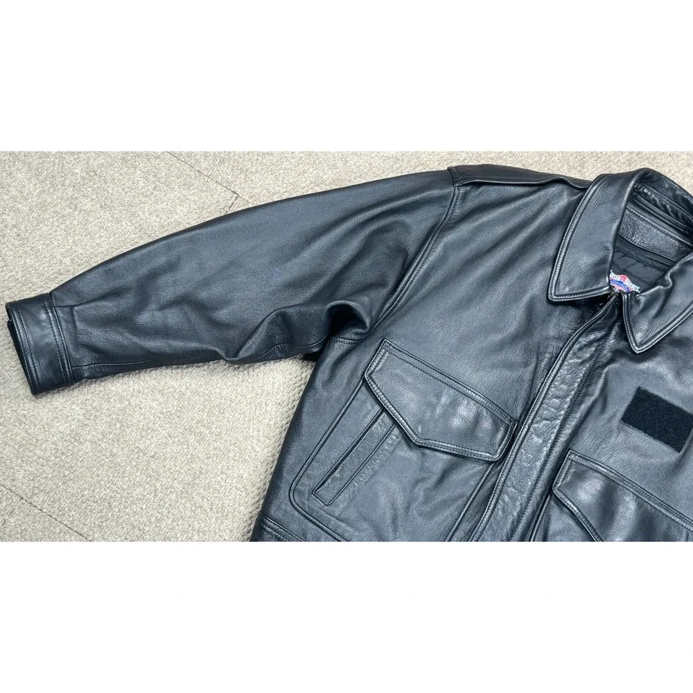 Gibson & Barnes Expressjet‎ Vtg Men's Skyliner Flight Jacket With Liner Size 42R